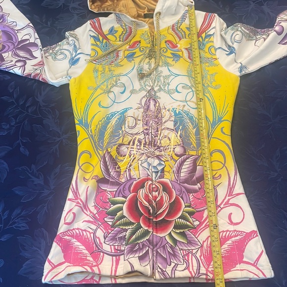 “For Ever” 👑 Christian Audigier hoodie sweatshirt S - Picture 9 of 12